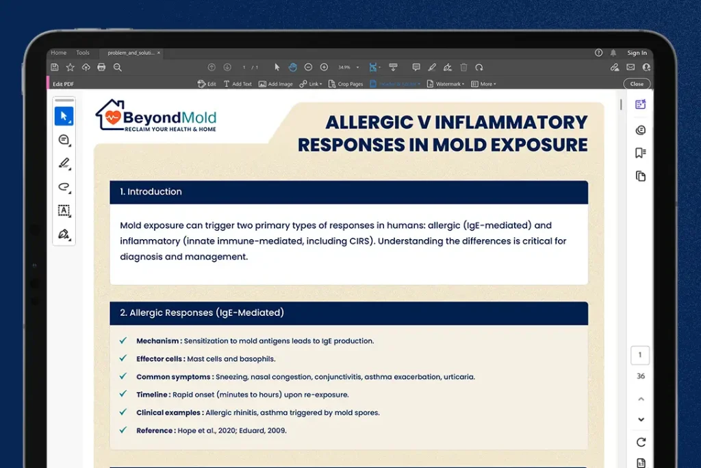 Allergic v Inflammatory Response